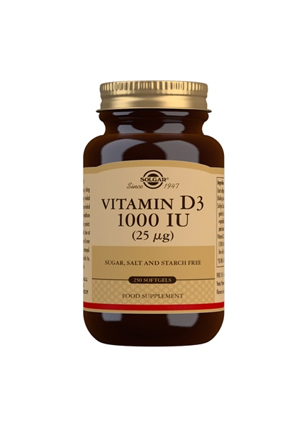 Solgar - Vitamin D3 1000 IU (25ug) 250 Softgels